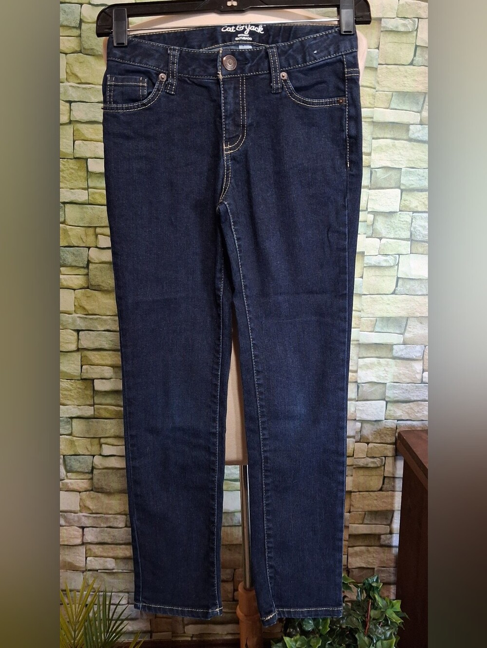 Cat & Jack Dark Blue Girls Skinny Jeans